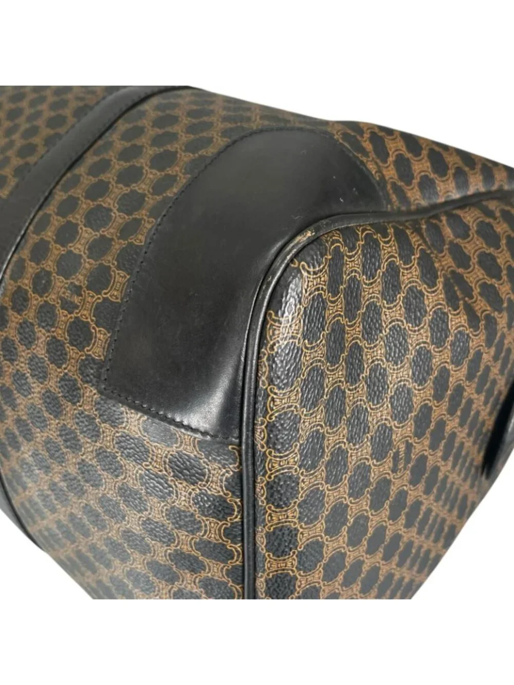 Celine Macadam 45 Boston Bag Leather Brown